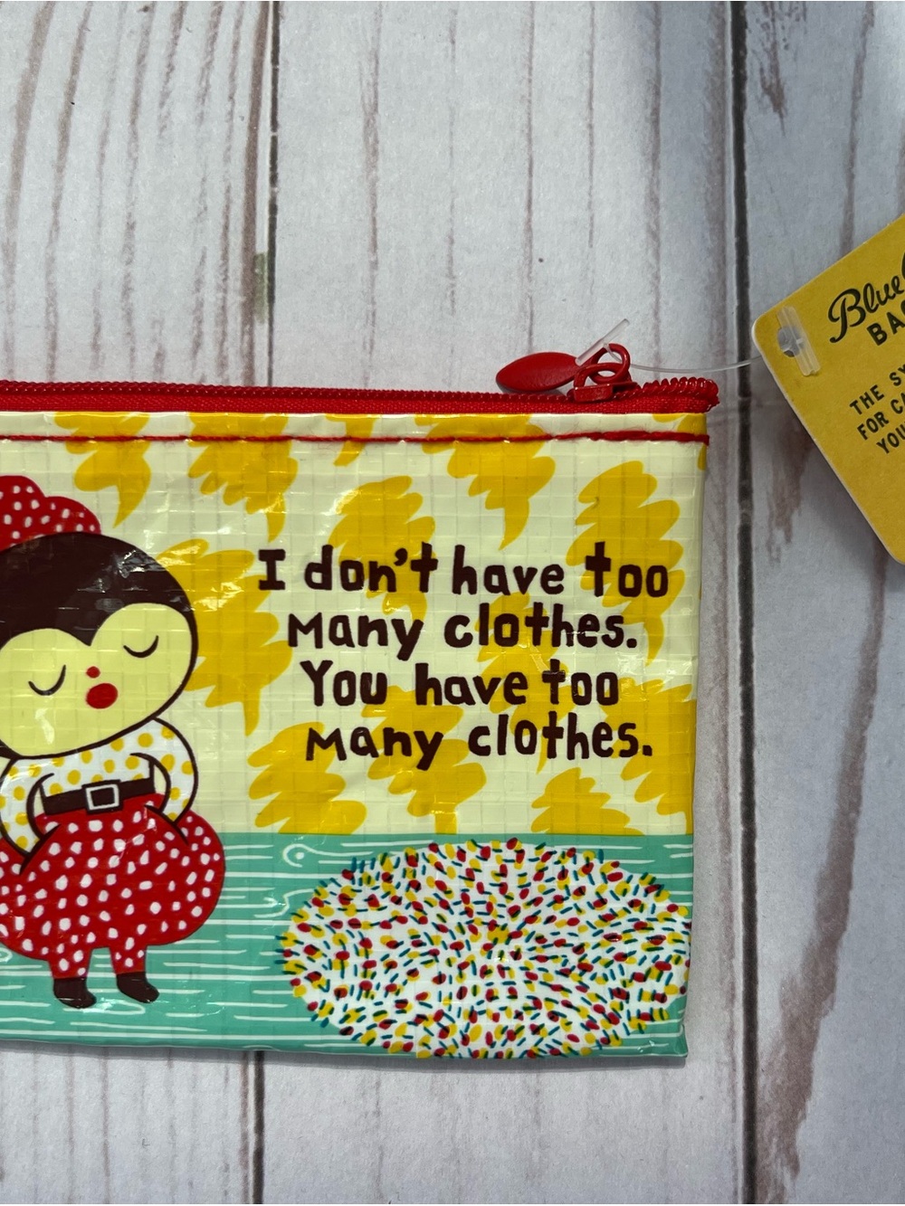 BLUE Q Too Many Clothes Coin Purse